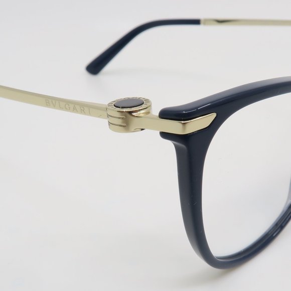 Bvlgari 4121 5388 53mm Navy Blue and Gold Metal, Cat Eye New Women's Glasses - Picture 5 of 7